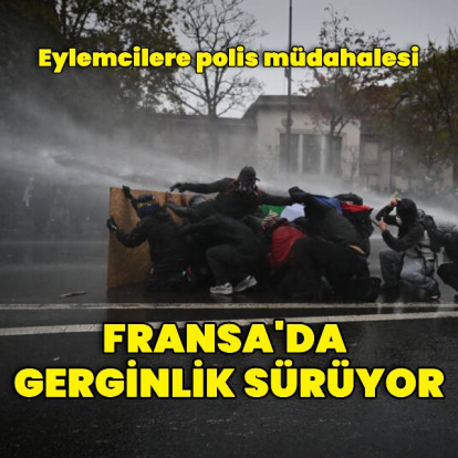 Fransa'da eylemcilere polis müdahalesi