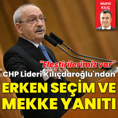 “Mekke Anlaşması’na evet, erken seçime itiraz etmeyiz”