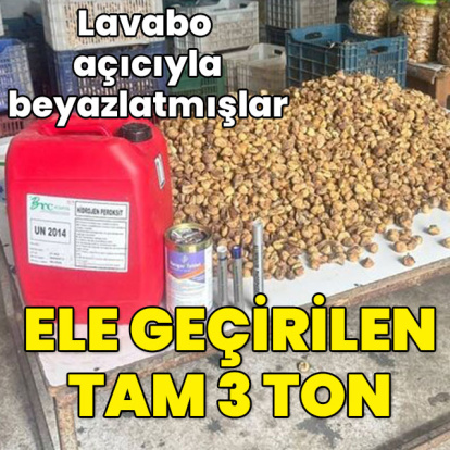 Lavabo açıcıyla beyazlatmışlar! Tam 3 ton