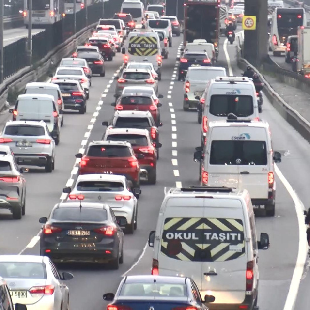 İstanbul'da pazartesi trafiği