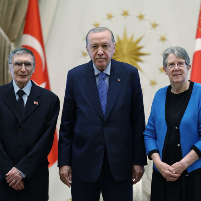 Aziz Sancar'ı kabul etti