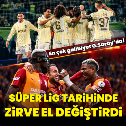 Süper Lig tarihinde zirve el değiştirdi!