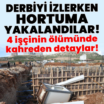 Derbiyi izlerken hortuma yakalandılar!