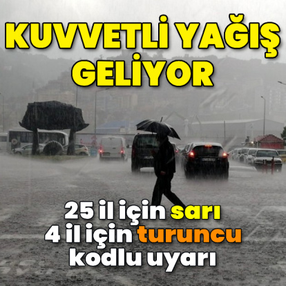 Kuvvetli yağış geliyor!