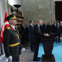 Cumhurbaşkanı Erdoğan ve devlet erkanı Anıtkabir'de