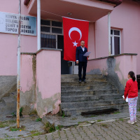 Tek öğrenci, tek öğretmen... Birlikte Cumhuriyeti kutladılar