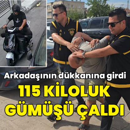 Arkadaşının dükkanına girdi! 115 kiloluk gümüş soygunu