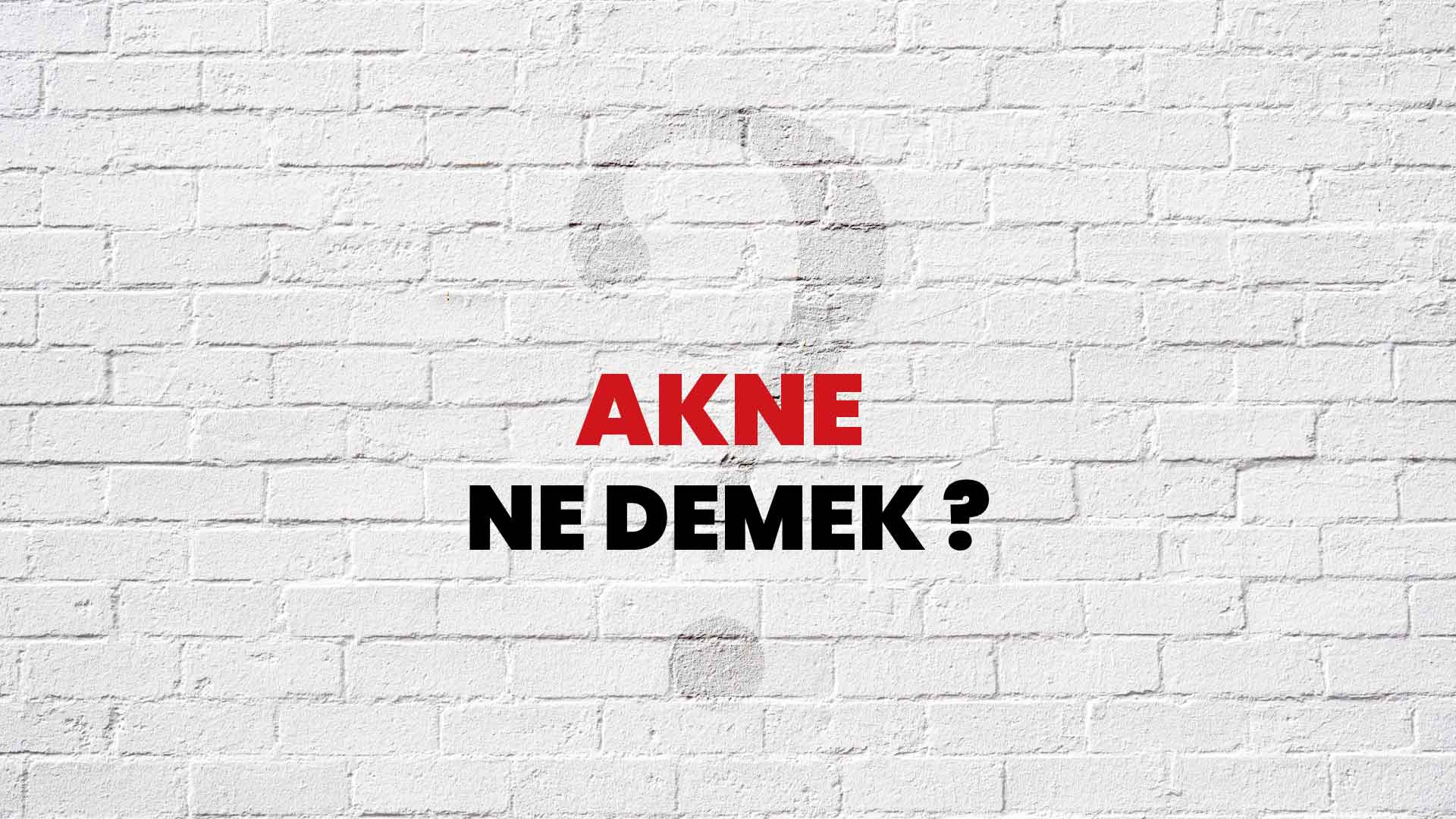 Akne Ne Demek Ne Anlama Gelir Akne Kelimesi Tdk Sözlük Anlamı Nedir