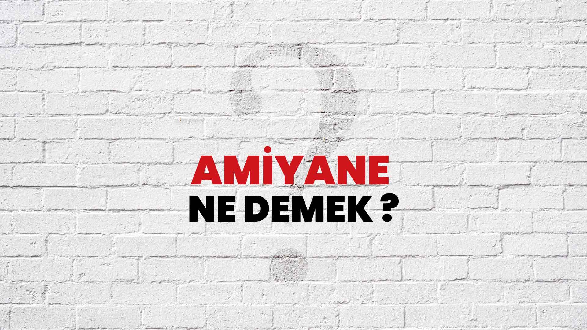 Amiyane Ne Demek, Ne Anlama Gelir? Amiyane Kelimesi TDK Sözlük Anlamı Nedir?