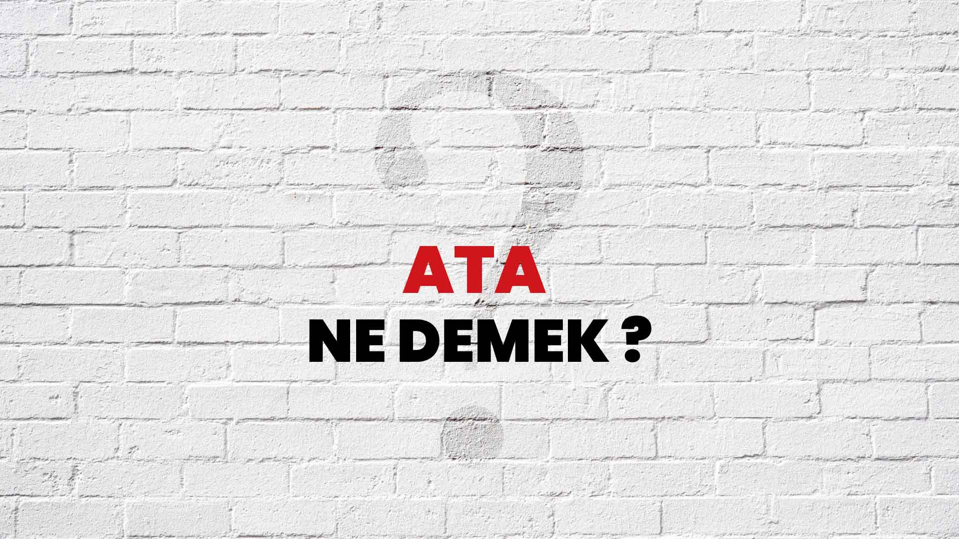 Ata Ne Demek Ne Anlama Gelir Ata Kelimesi TDK S zl k Anlam Nedir 