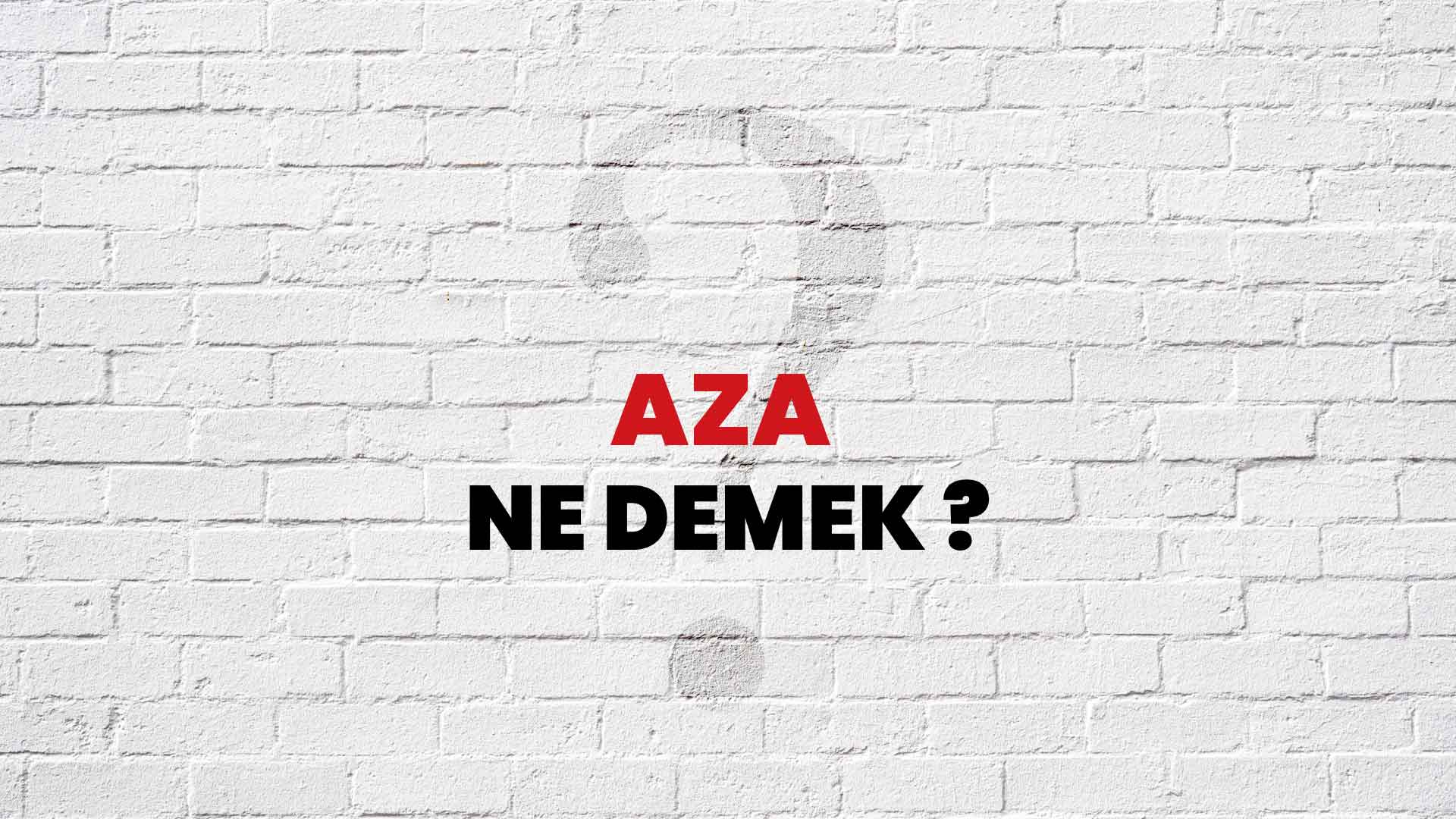 Aza Ne Demek, Ne Anlama Gelir? Aza Kelimesi TDK Sözlük Anlamı Nedir?