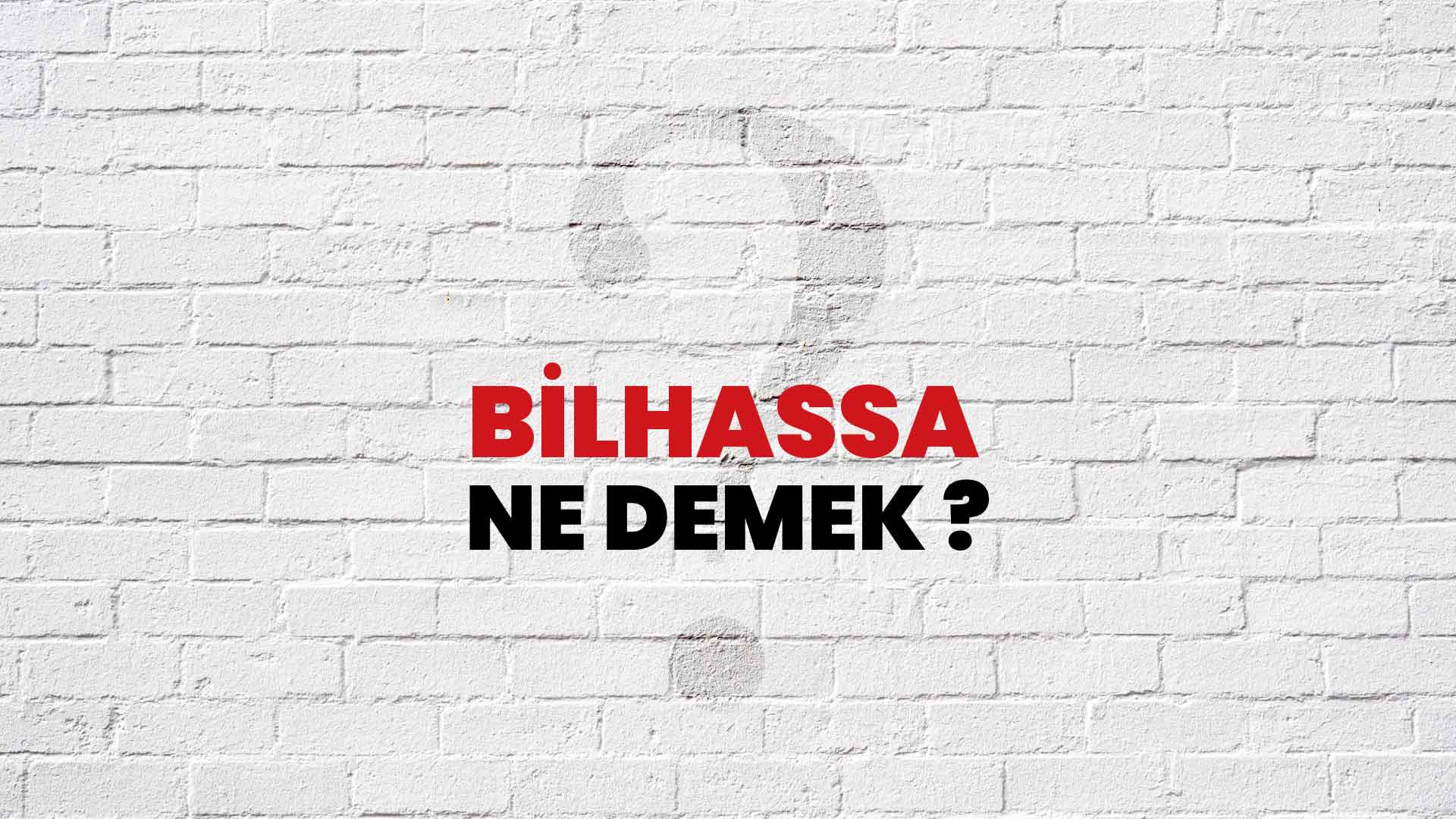 Bilhassa Ne Demek, Ne Anlama Gelir? Bilhassa Kelimesi TDK Sözlük Anlamı Nedir?