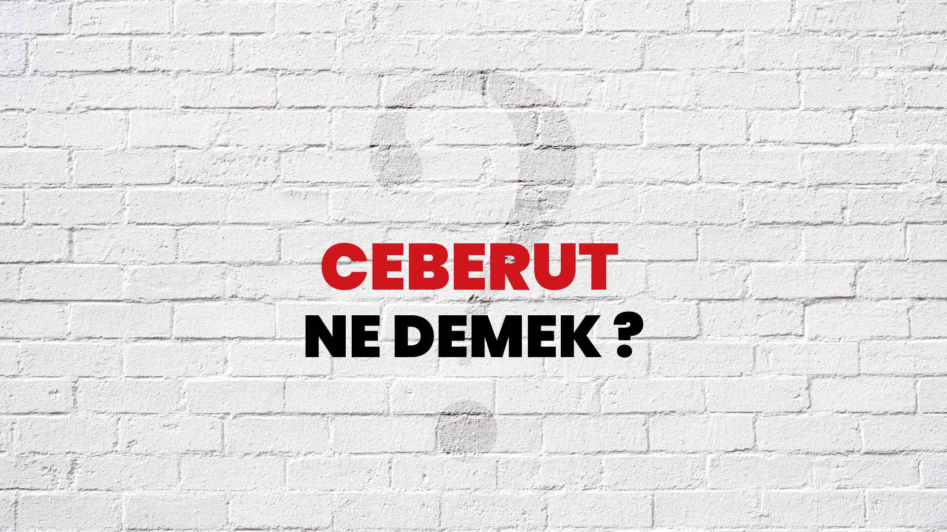 Ceberut Ne Demek, Ne Anlama Gelir? Ceberut Kelimesi TDK Sözlük Anlamı Nedir?