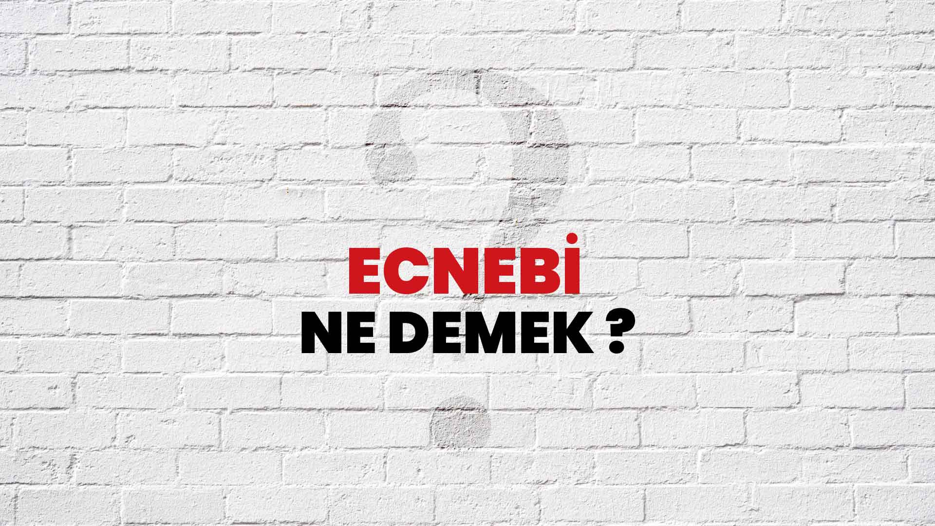 Ecnebi Ne Demek, Ne Anlama Gelir? Ecnebi Kelimesi TDK Sözlük Anlamı Nedir?