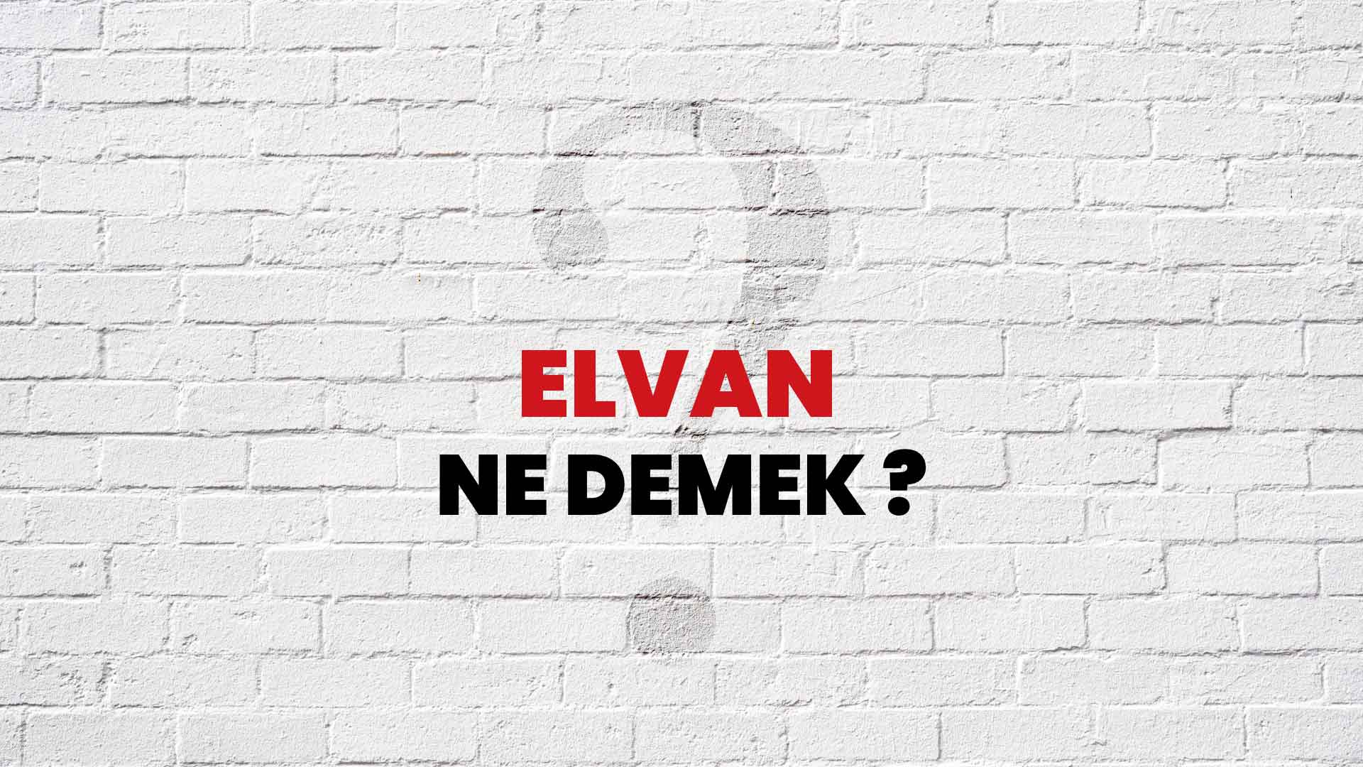 Elvan Ne Demek, Ne Anlama Gelir? Elvan Kelimesi TDK Sözlük Anlamı Nedir?