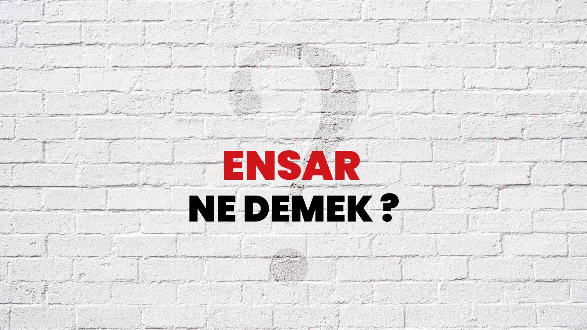 Ensar Ne Demek Ne Anlama Gelir Ensar Kelimesi TDK Sözlük Anlamı Nedir Habertürk