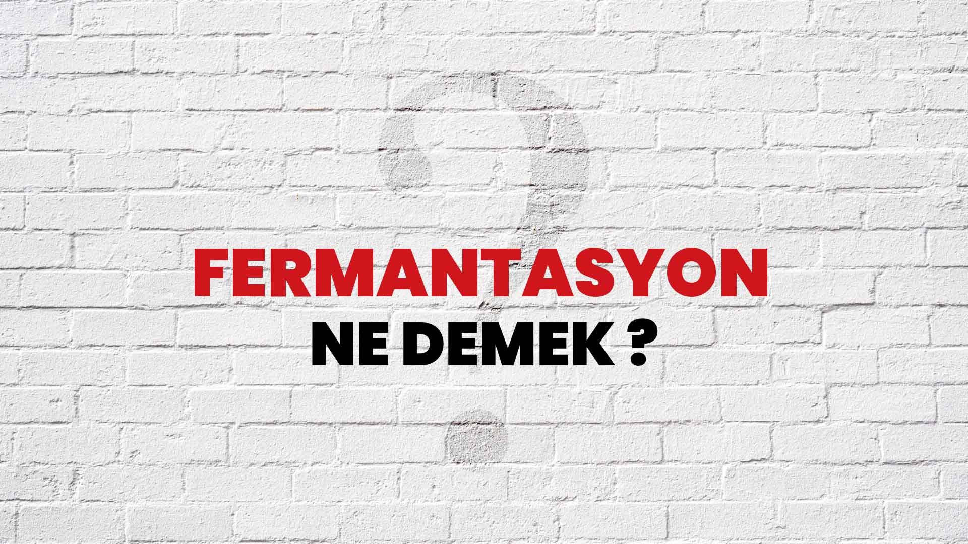 Fermantasyon Ne Demek, Ne Anlama Gelir? Fermantasyon Kelimesi TDK Sözlük Anlamı Nedir?