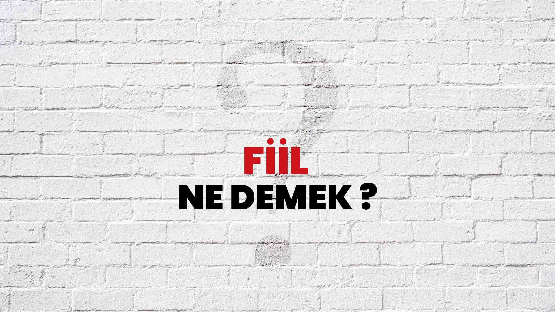 Fiil Ne Demek Ne Anlama Gelir Fiil Kelimesi TDK S zl k Anlam Nedir 