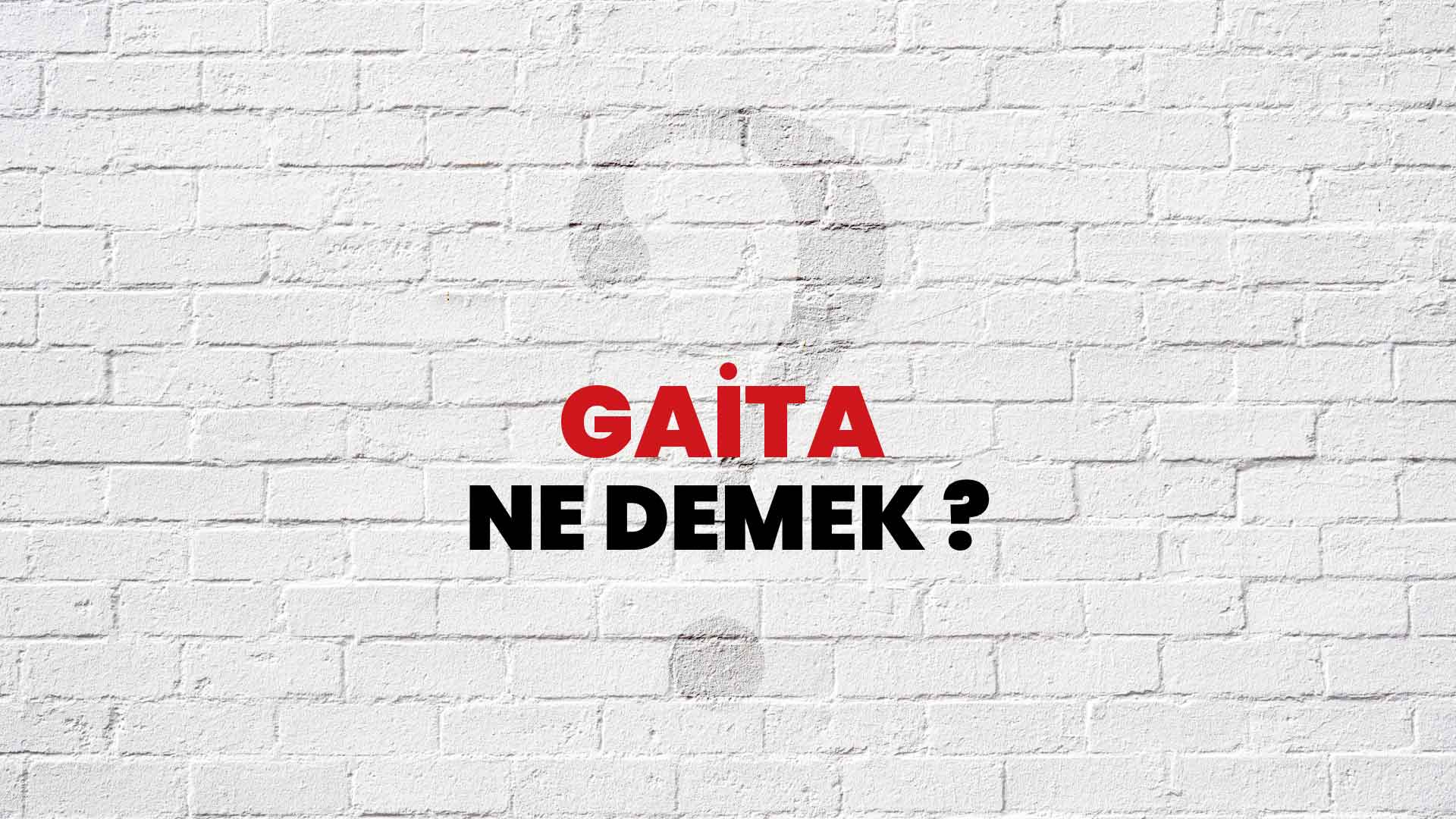 Gaita tahlilinde negatif ne demek?