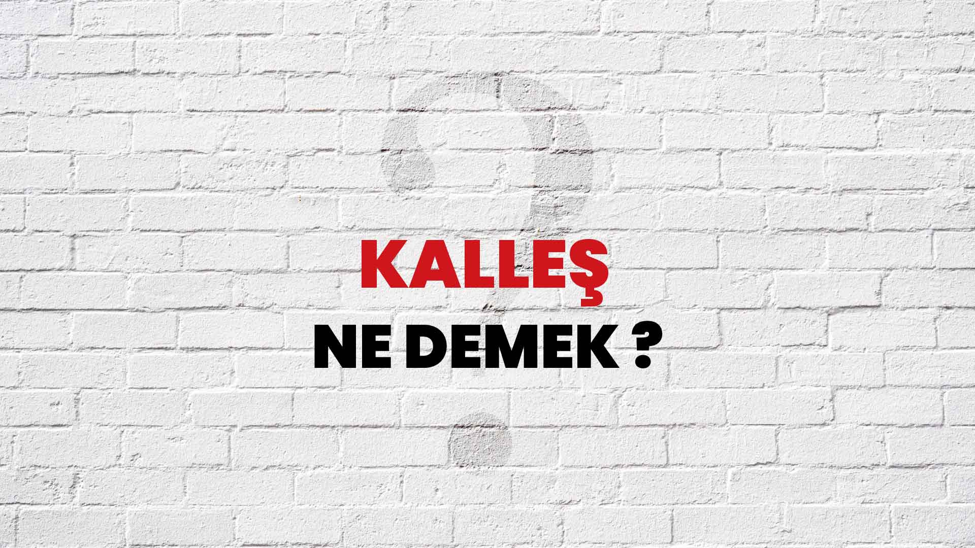 Kalleş Ne Demek, Ne Anlama Gelir? Kalleş Kelimesi TDK Sözlük Anlamı Nedir?
