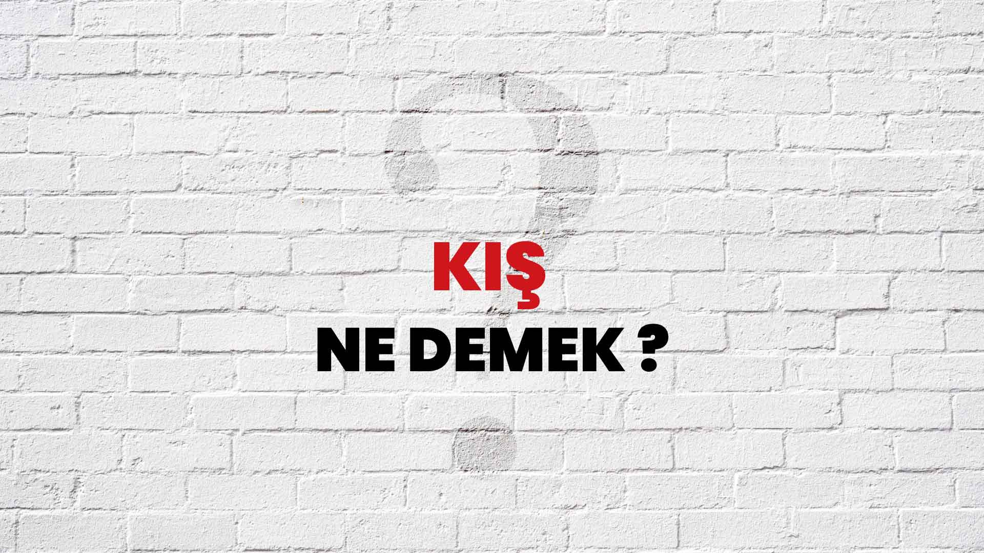 Kış Ne Demek, Ne Anlama Gelir? Kış Kelimesi TDK Sözlük Anlamı Nedir?