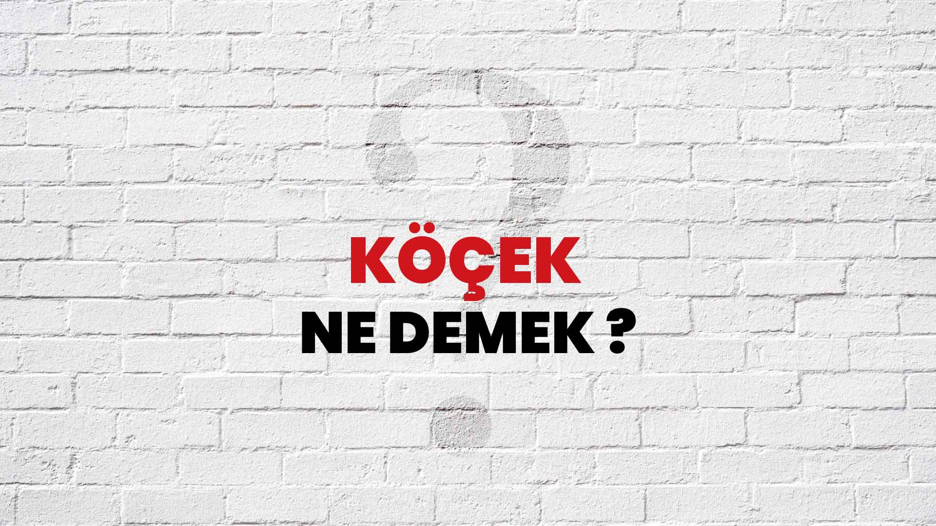 Köçek Ne Demek, Ne Anlama Gelir? Köçek Kelimesi TDK Sözlük Anlamı Nedir?