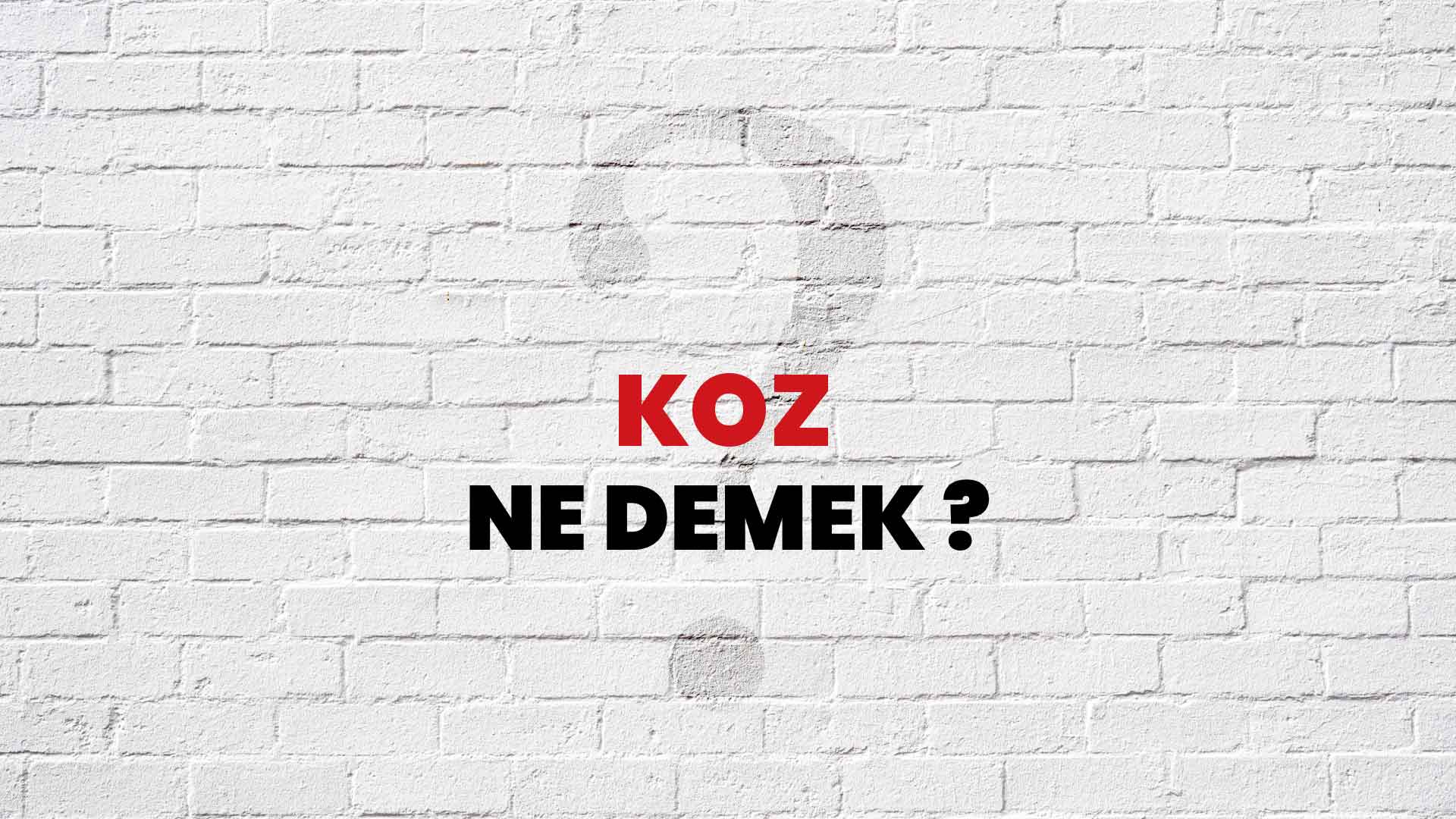 Koz Ne Demek, Ne Anlama Gelir? Koz Kelimesi TDK Sözlük Anlamı Nedir?