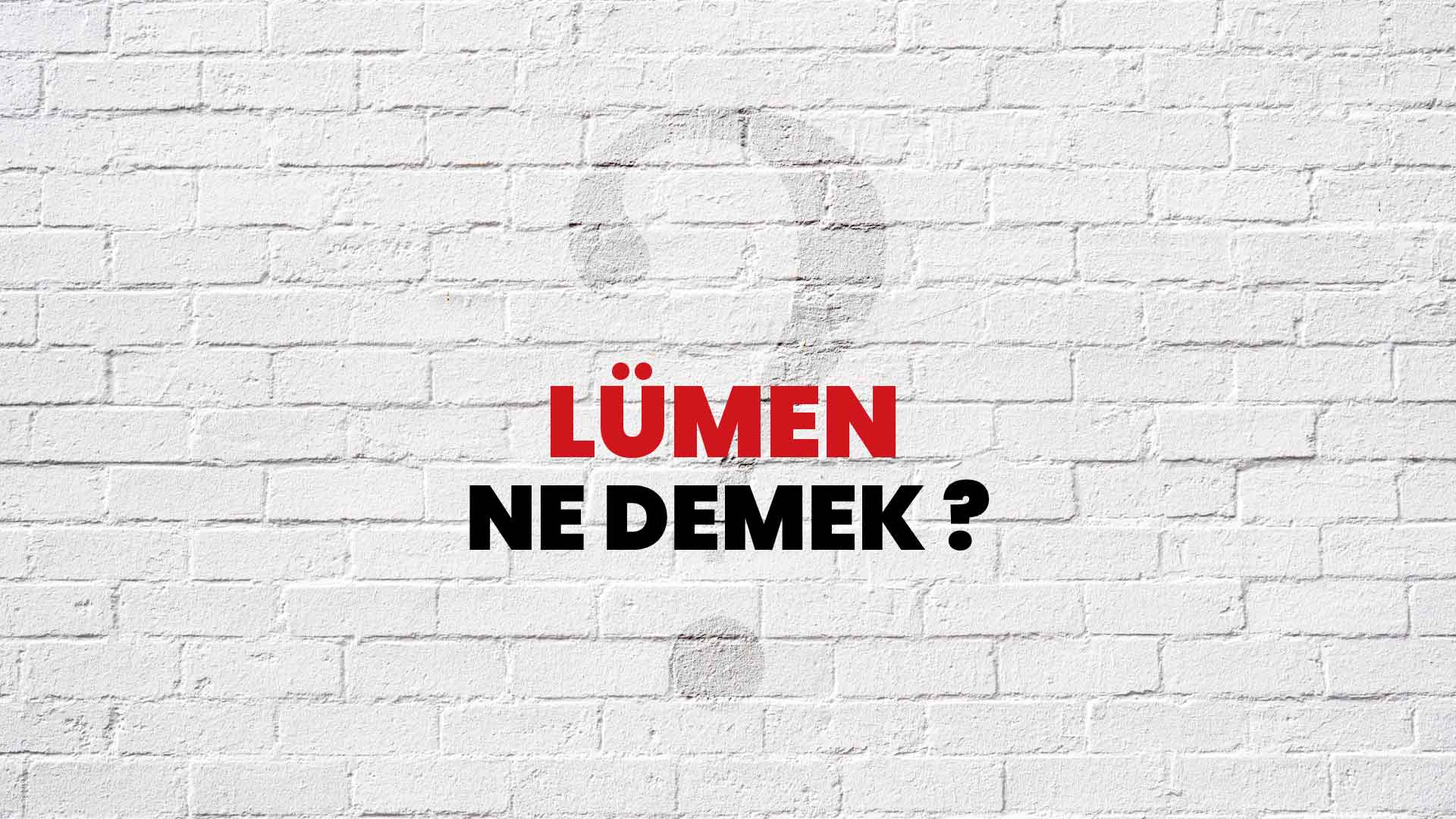 Lümen Ne Demek, Ne Anlama Gelir? Lümen Kelimesi TDK Sözlük Anlamı Nedir?
