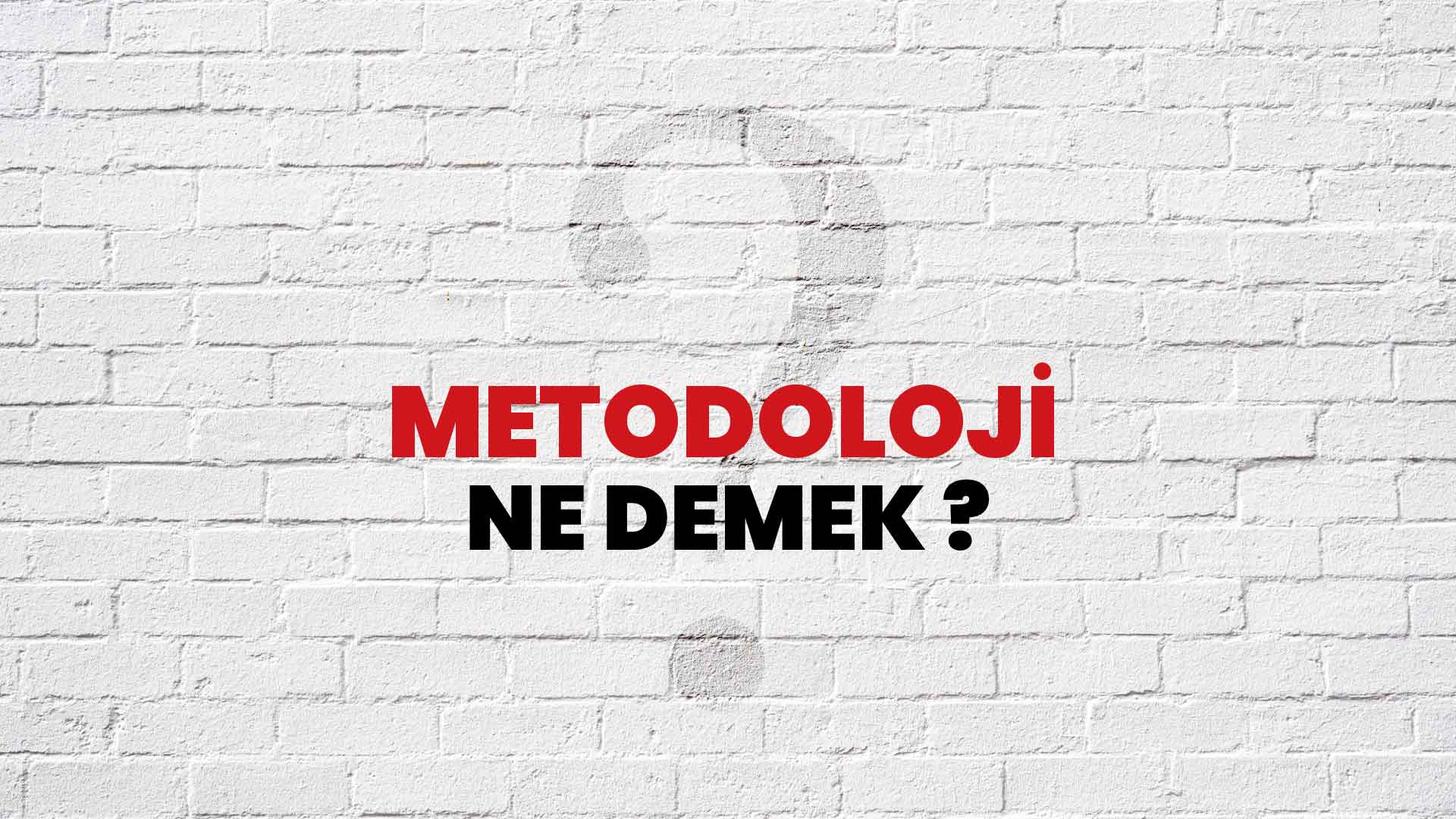 methodology ne demek