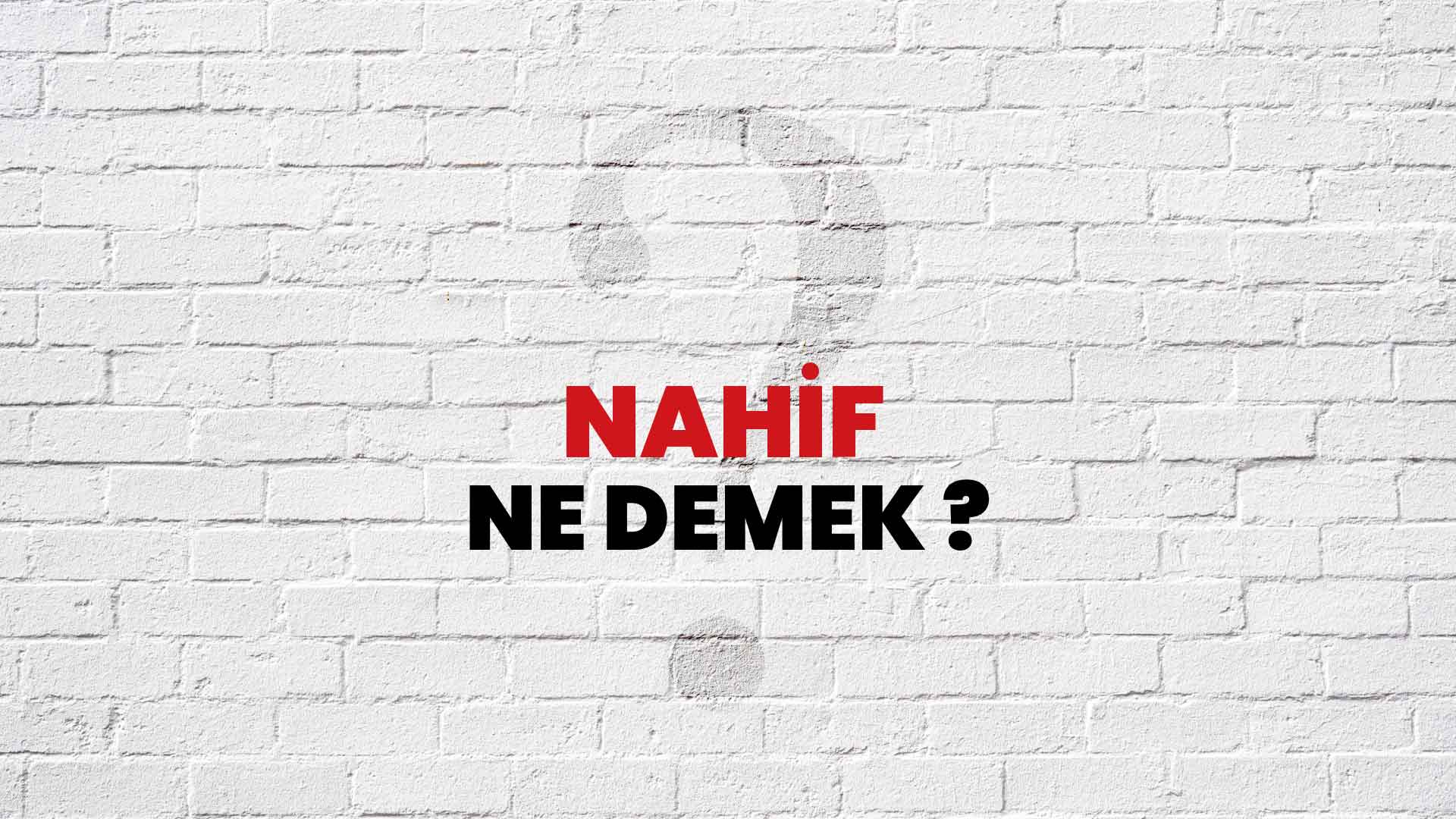 Nahif Ne Demek, Ne Anlama Gelir? Nahif Kelimesi TDK Sözlük Anlamı Nedir?