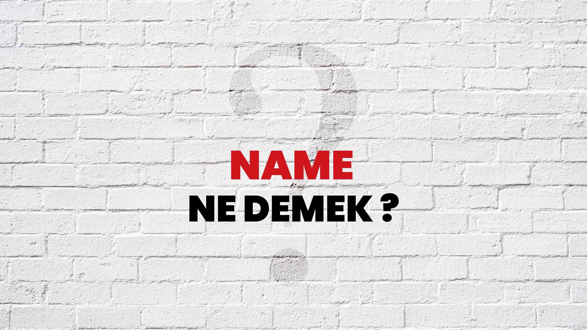 Name Ne Demek Ne Anlama Gelir Name Kelimesi TDK S zl k Anlam Nedir 