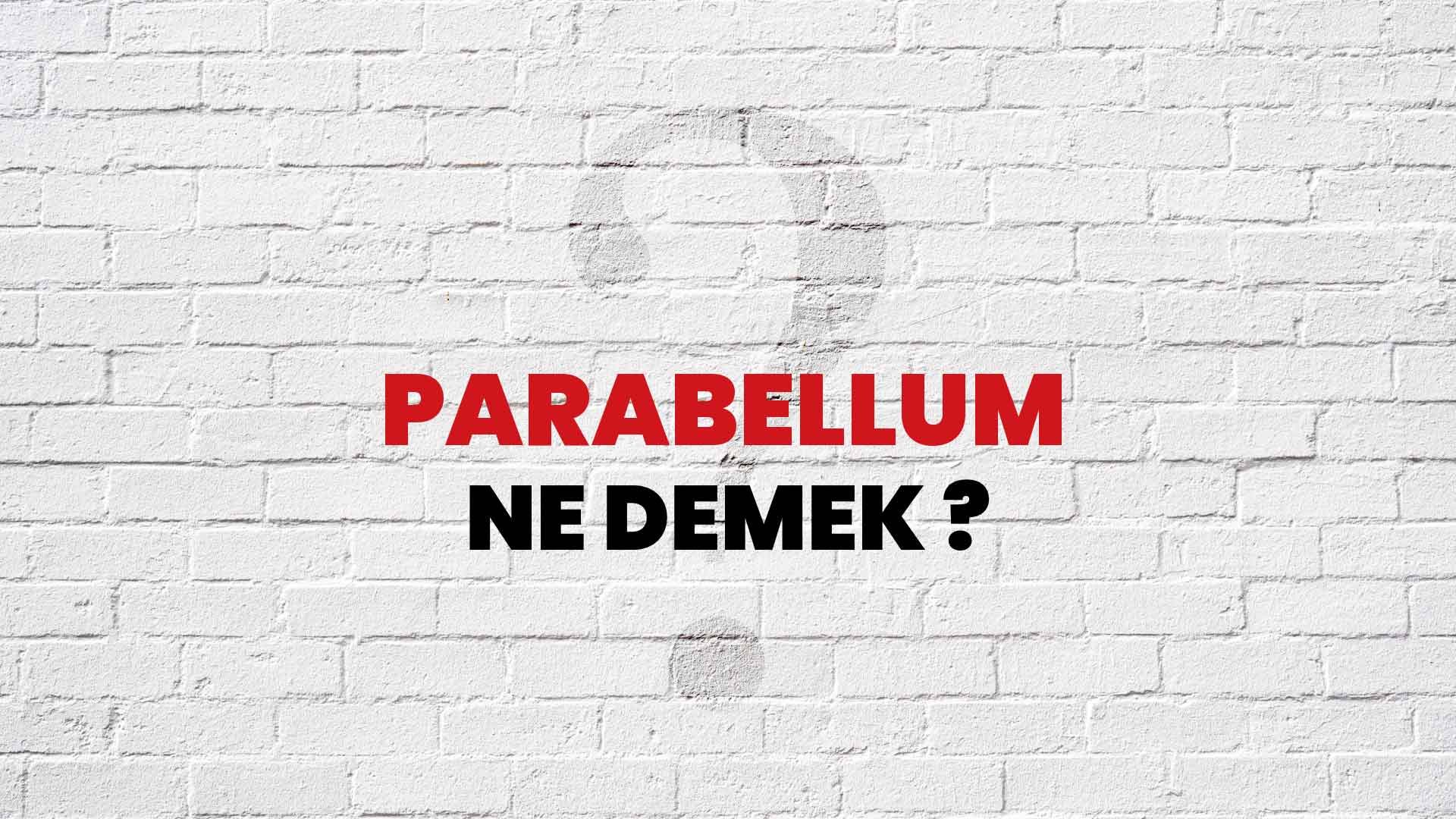 Parabellum Ne Demek, Ne Anlama Gelir? Parabellum Kelimesi TDK Sözlük Anlamı Nedir?