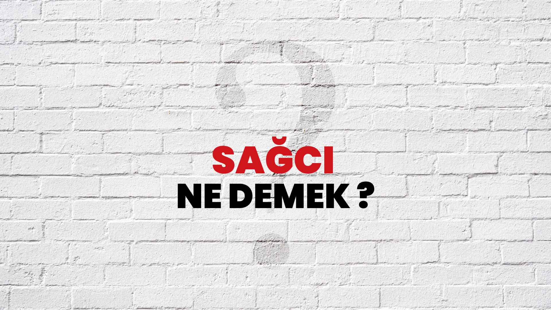 Sağcı Ne Demek, Ne Anlama Gelir? Sağcı Kelimesi TDK Sözlük Anlamı Nedir?