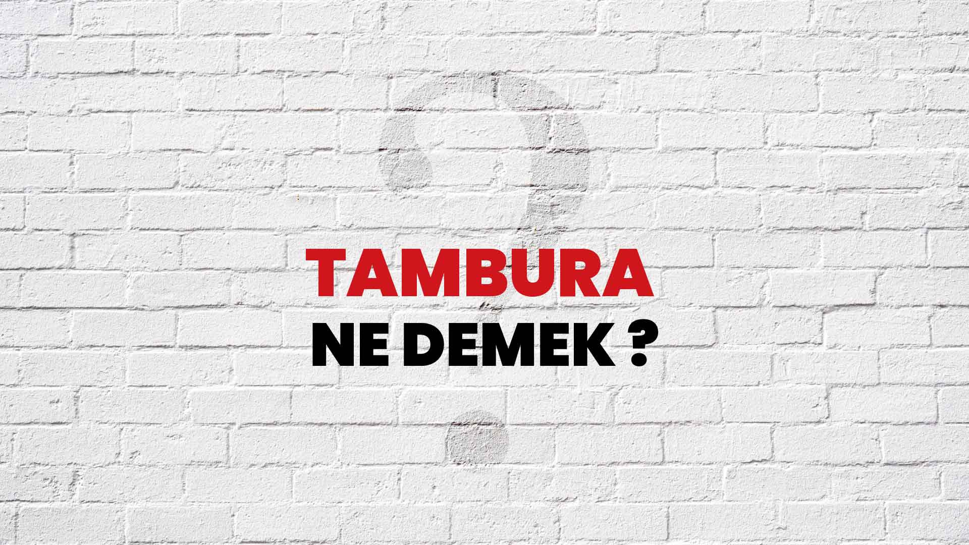 Tambura Ne Demek, Ne Anlama Gelir? Tambura Kelimesi TDK Sözlük Anlamı Nedir?