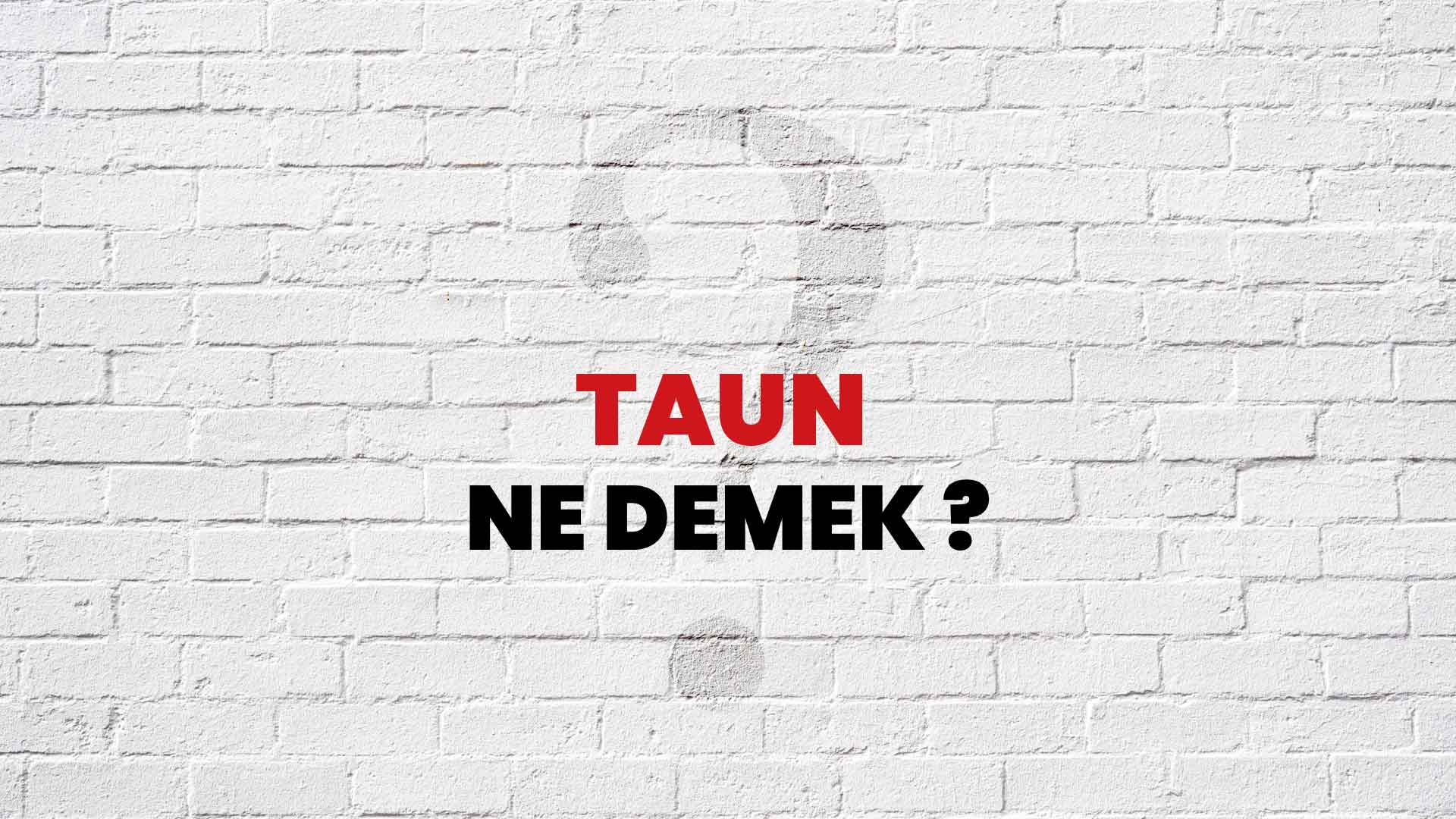 Taun ne demek Osmanlıca?