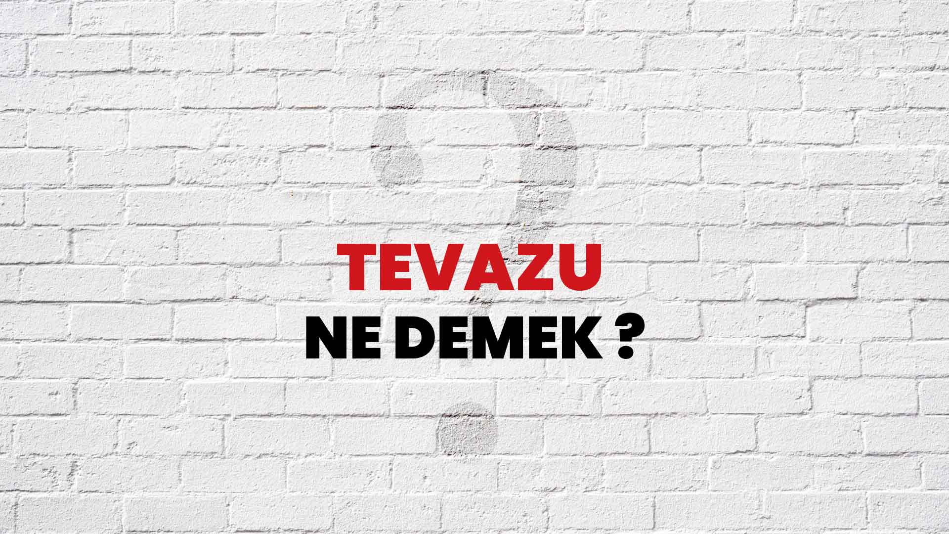 Tevazu sahibi bir insan ne demek?