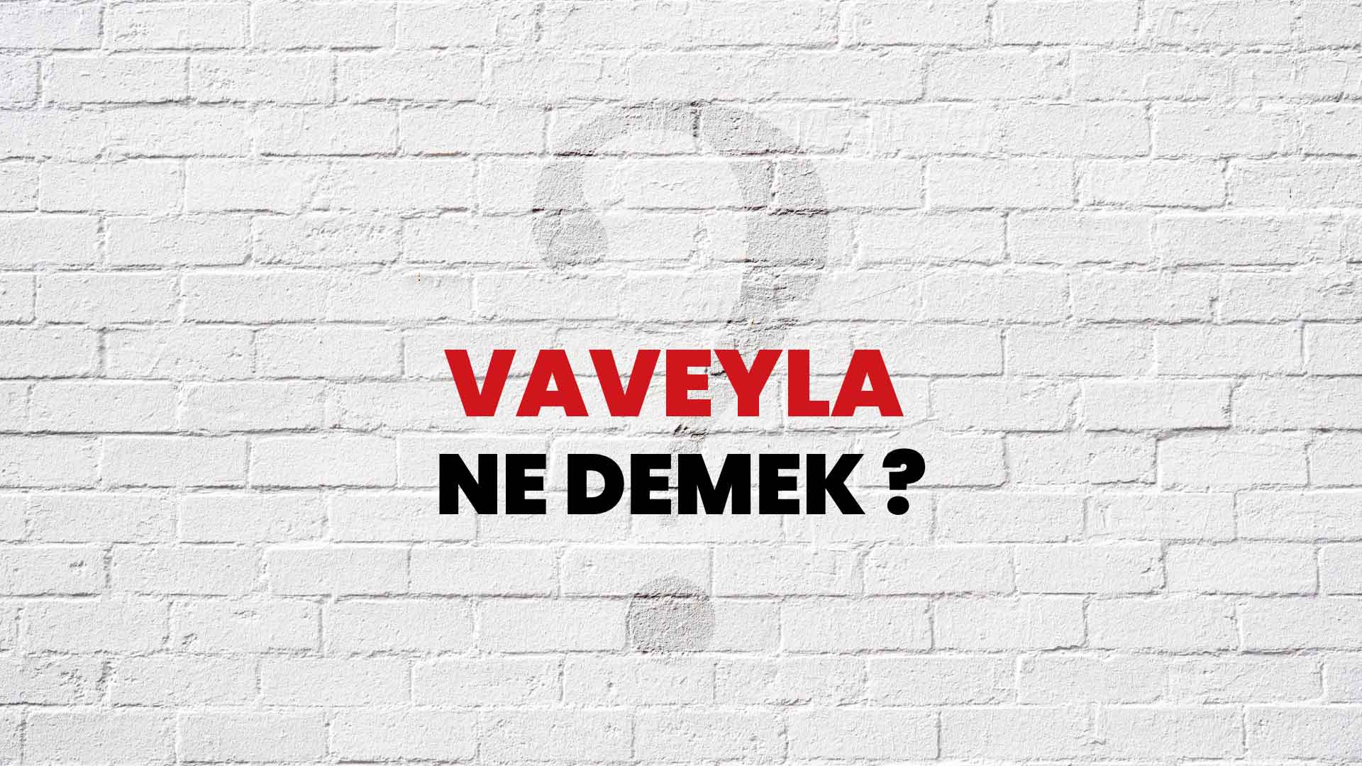 Vaveyla Ne Demek, Ne Anlama Gelir? Vaveyla Kelimesi TDK Sözlük Anlamı Nedir?