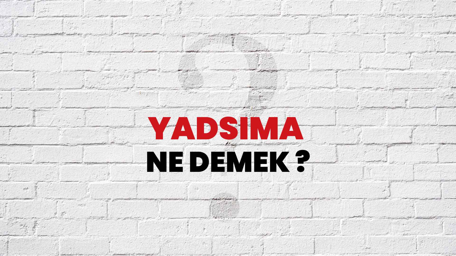 Yadsıma Ne Demek, Ne Anlama Gelir? Yadsıma Kelimesi TDK Sözlük Anlamı Nedir?