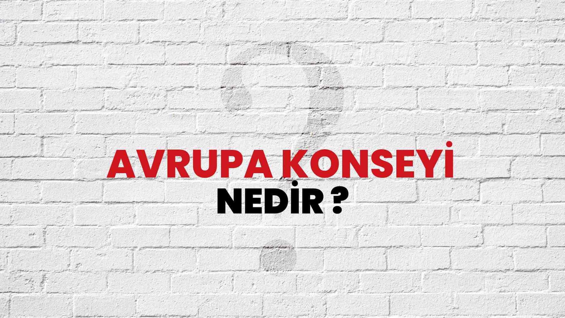 Avrupa Konseyi nedir?