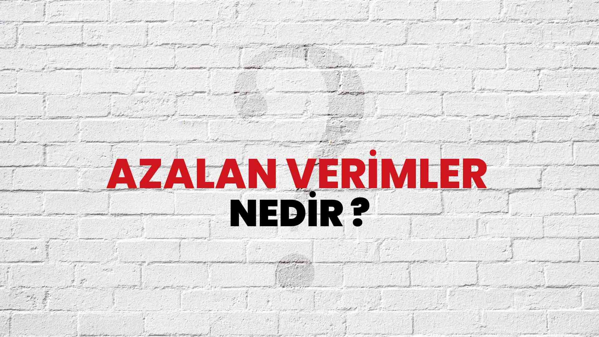Azalan Verimler nedir?