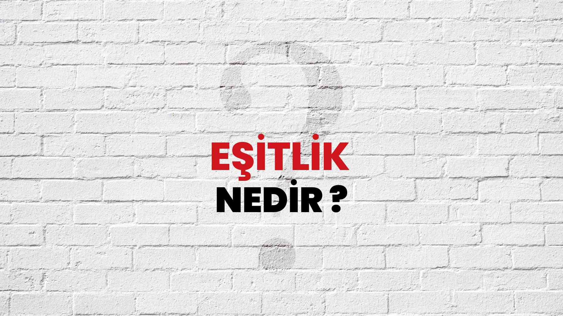 Eşitlik nedir?