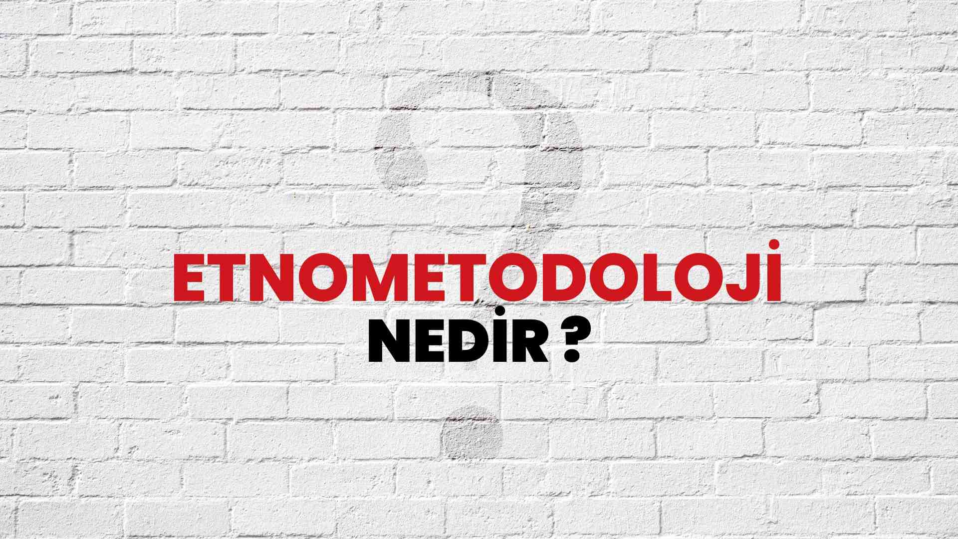 Etnometodoloji nedir?