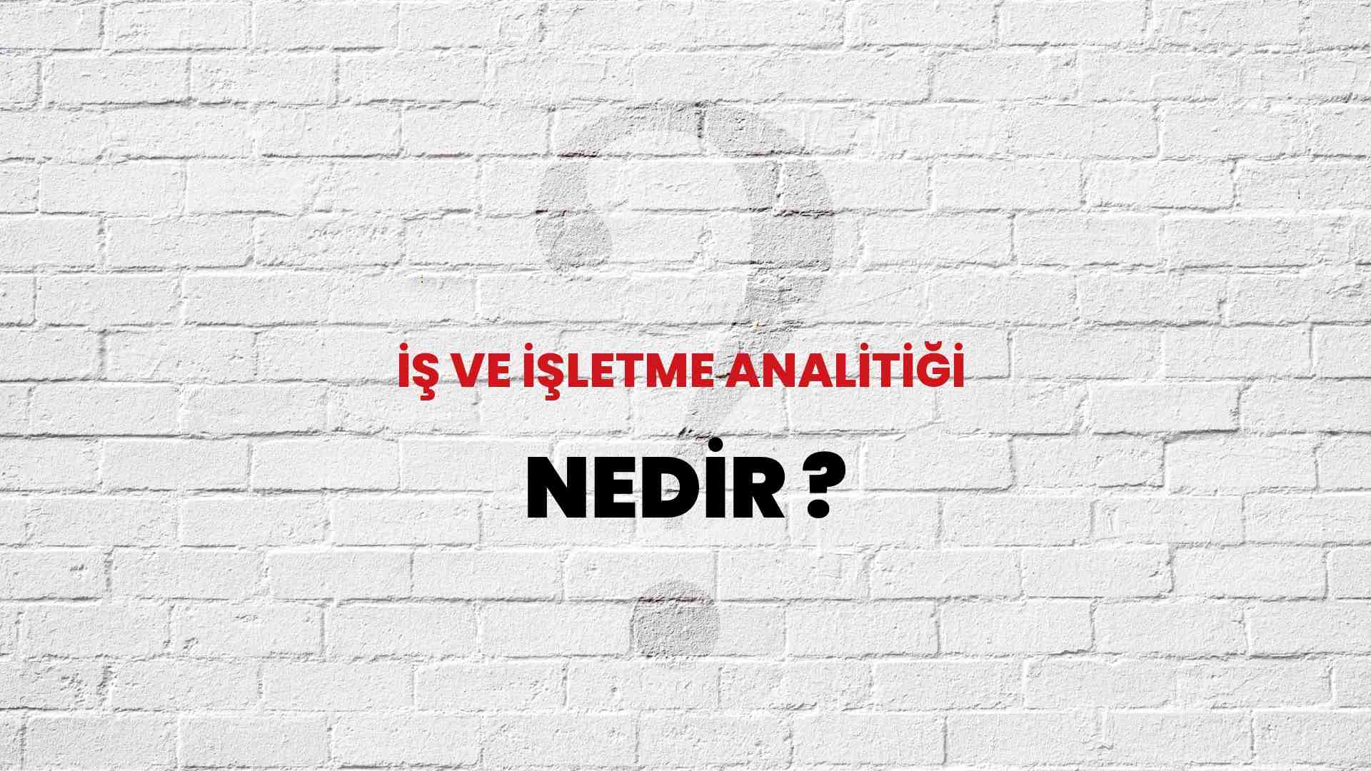 İş Ve İşletme Analitiği nedir?