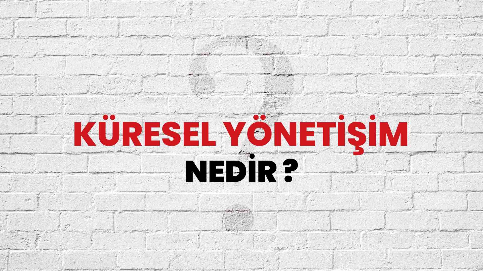 Küresel Yönetişim nedir?
