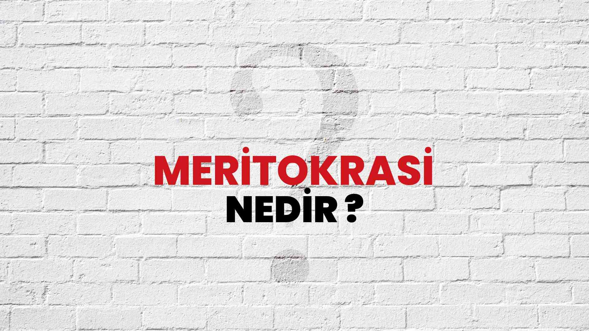 Meritokrasi nedir?
