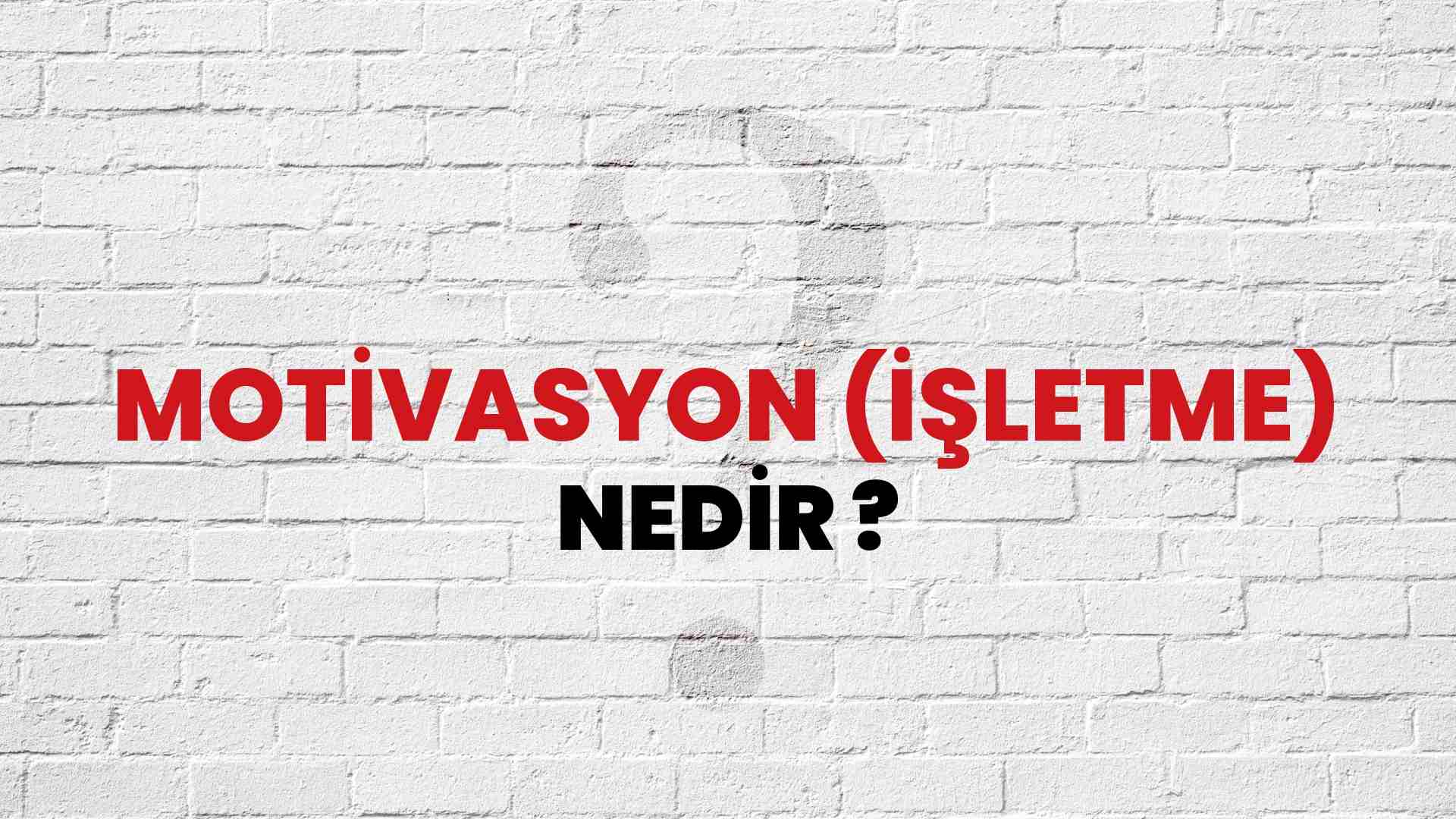 Motivasyon (İşletme) nedir?
