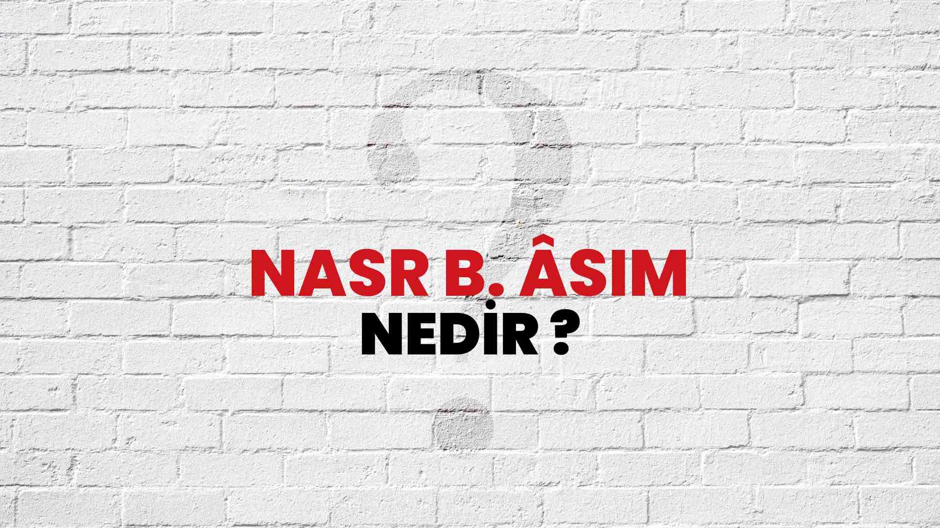 Nasr B. Âsim Nedir, Ne Demek? TDV İslam Ansiklopedisi’ne Göre Nasr B ...