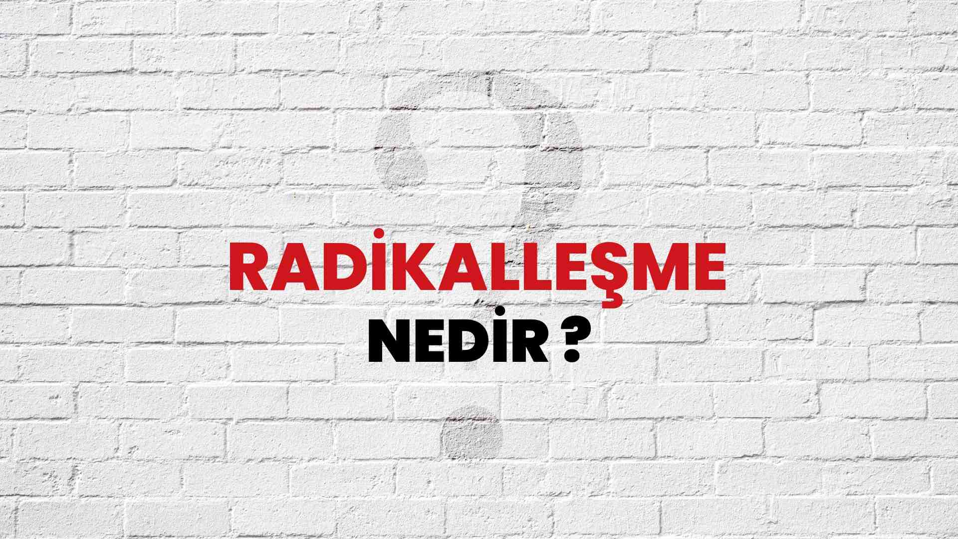 Radikalleşme nedir?