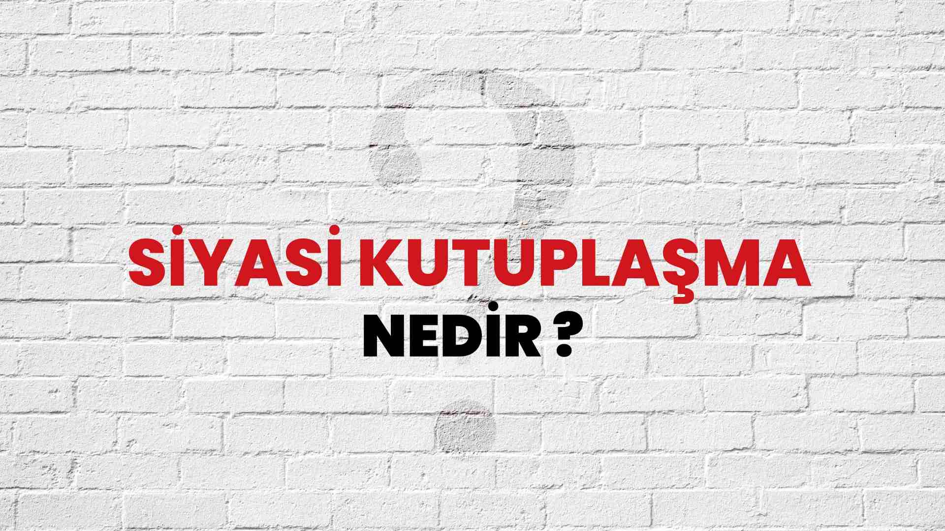 Siyasi Kutuplaşma nedir?