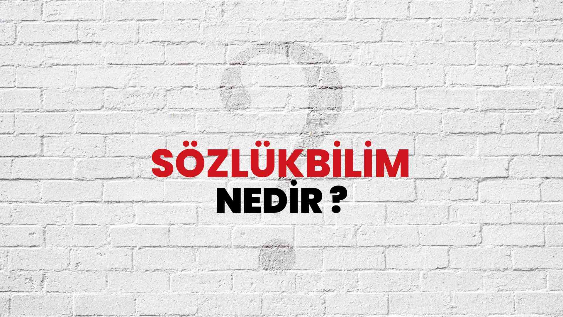 Sözlükbilim nedir?